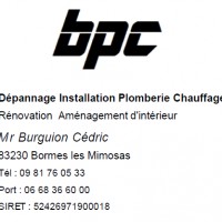Logo BPC Batiment Plomberie Ch